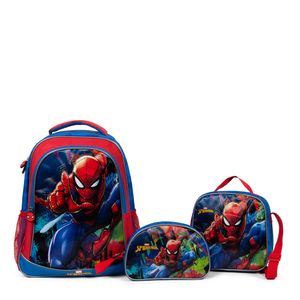Set Mochila, Lonchera y Cartuchera Spiderman para Niño